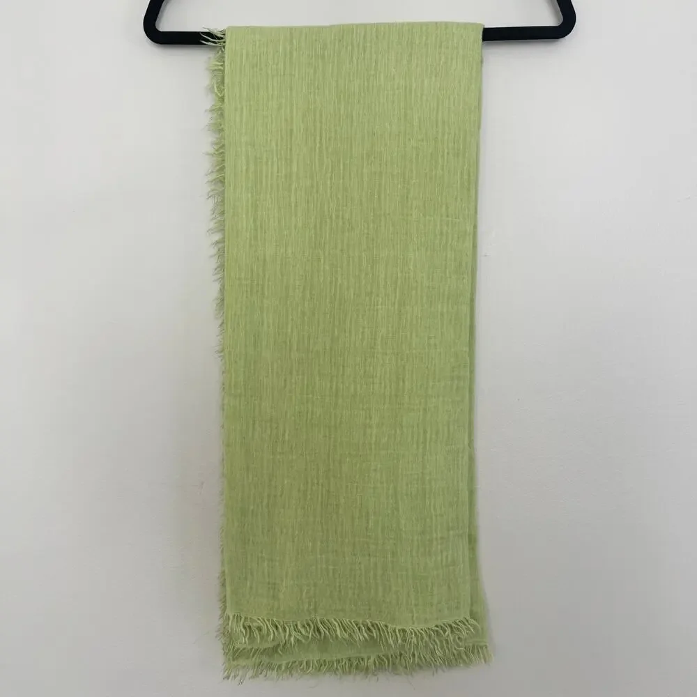 Free People Sun-Washed Fringe Travel Scarf in Pistachio